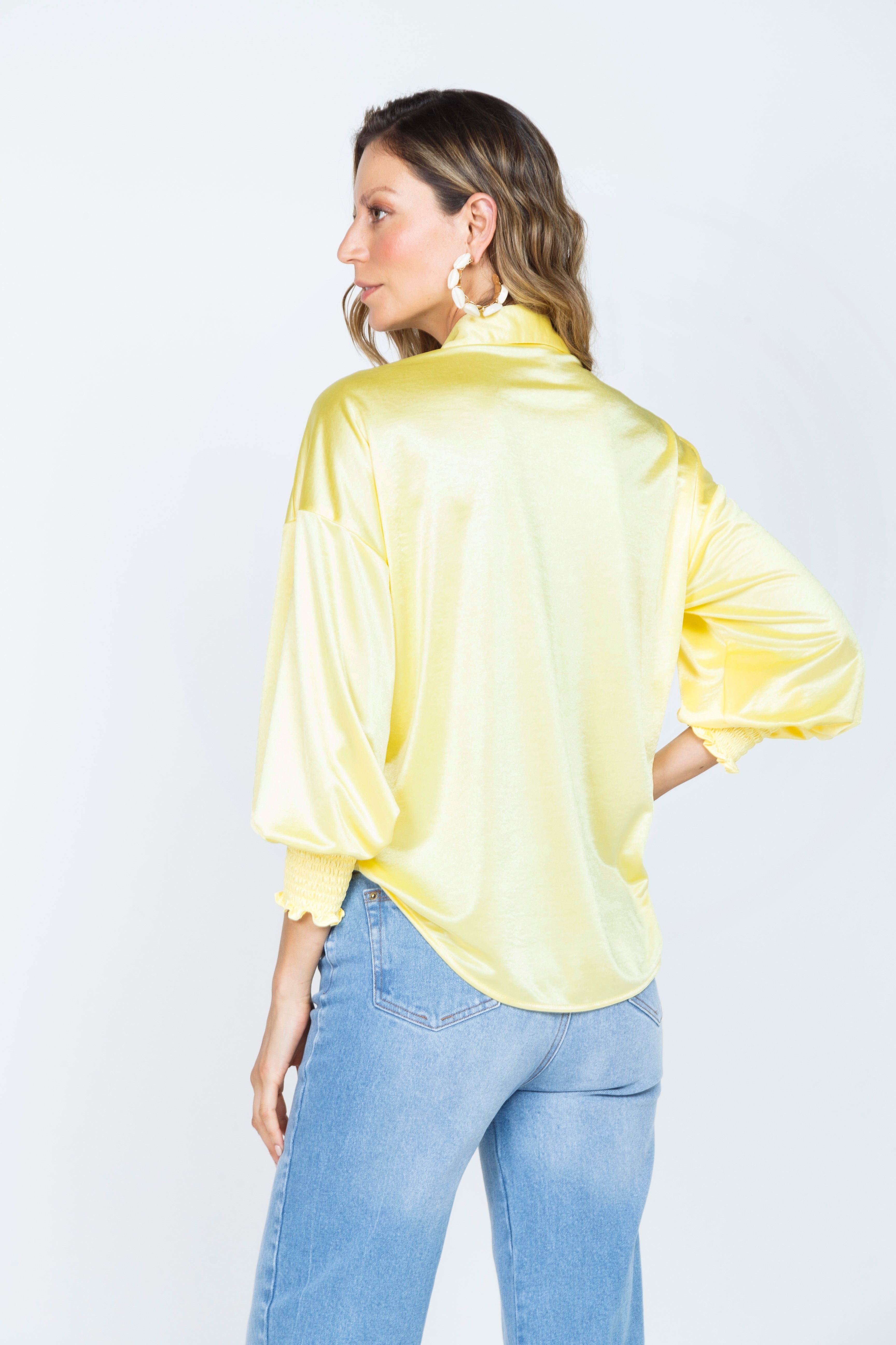 CAMISA MANGA LARGA AMARILLA