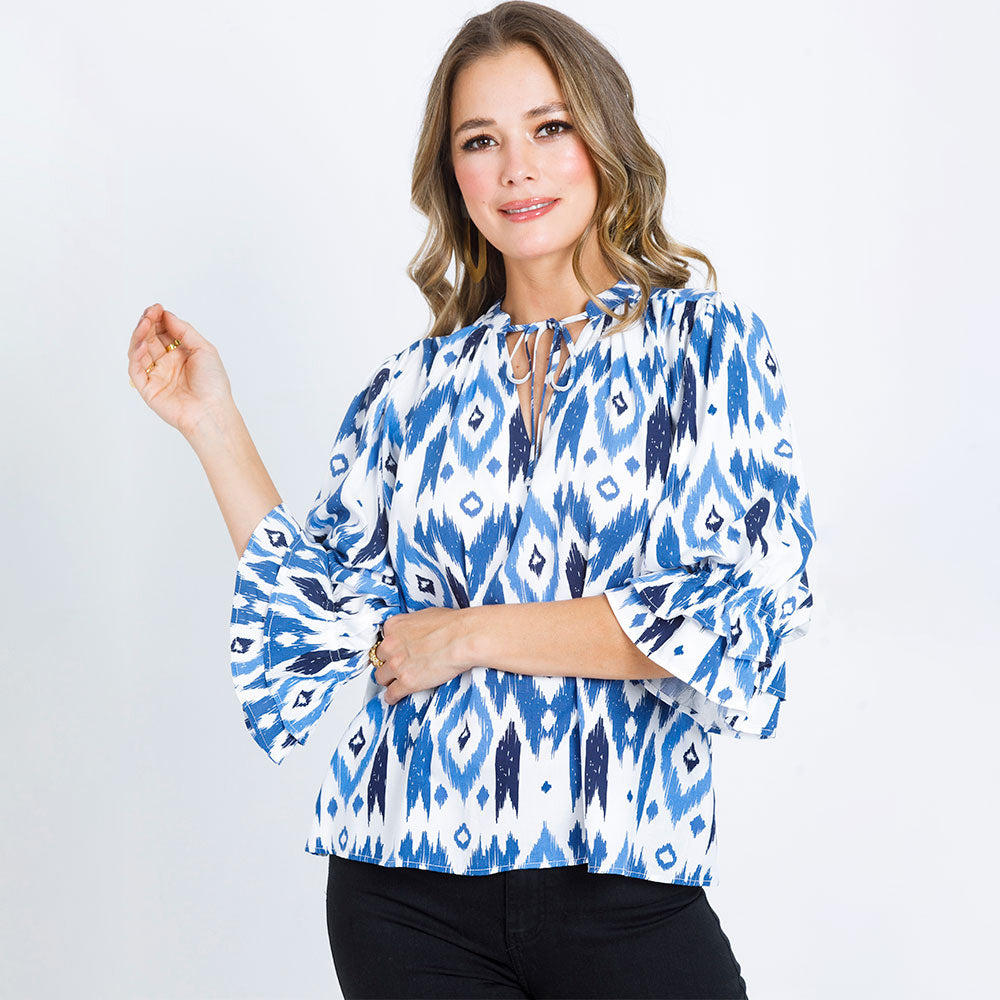 BLUSA MANGA 3/4 CON BOLERO CUELLO NER¨²