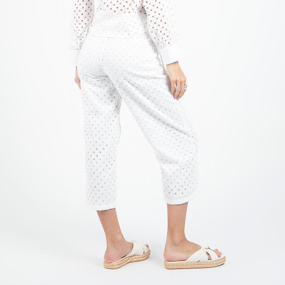 PANTAL¨®N CORTO EFECTO OJALILLO BLANCO
