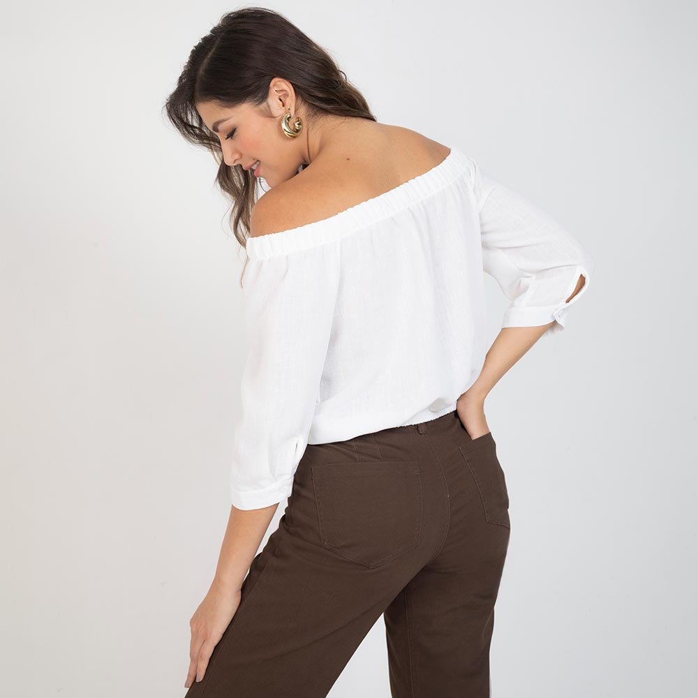 PANTAL¨®N CAPRI SILUETA FLARE CAF¨¦ OSCURO