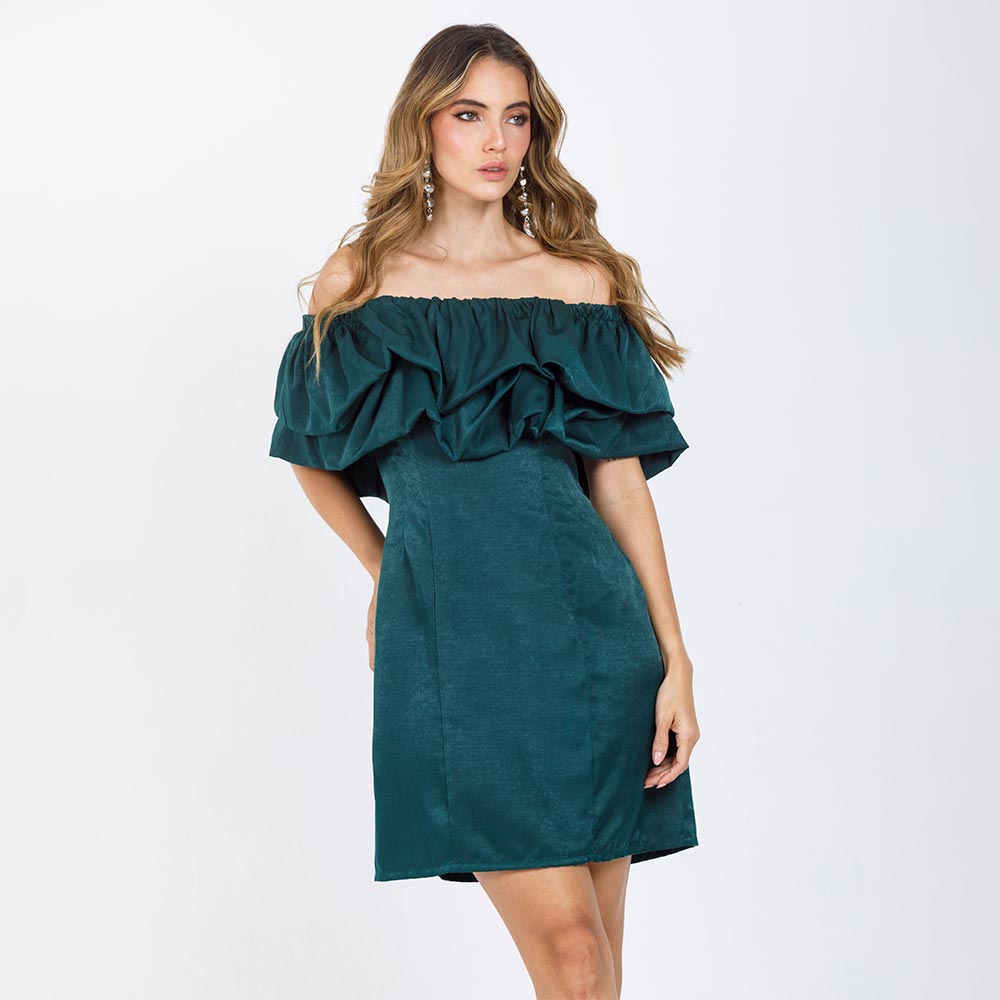 MINI VESTIDO CELEBRACI¨®N CORTO VERDE ESMERALDA