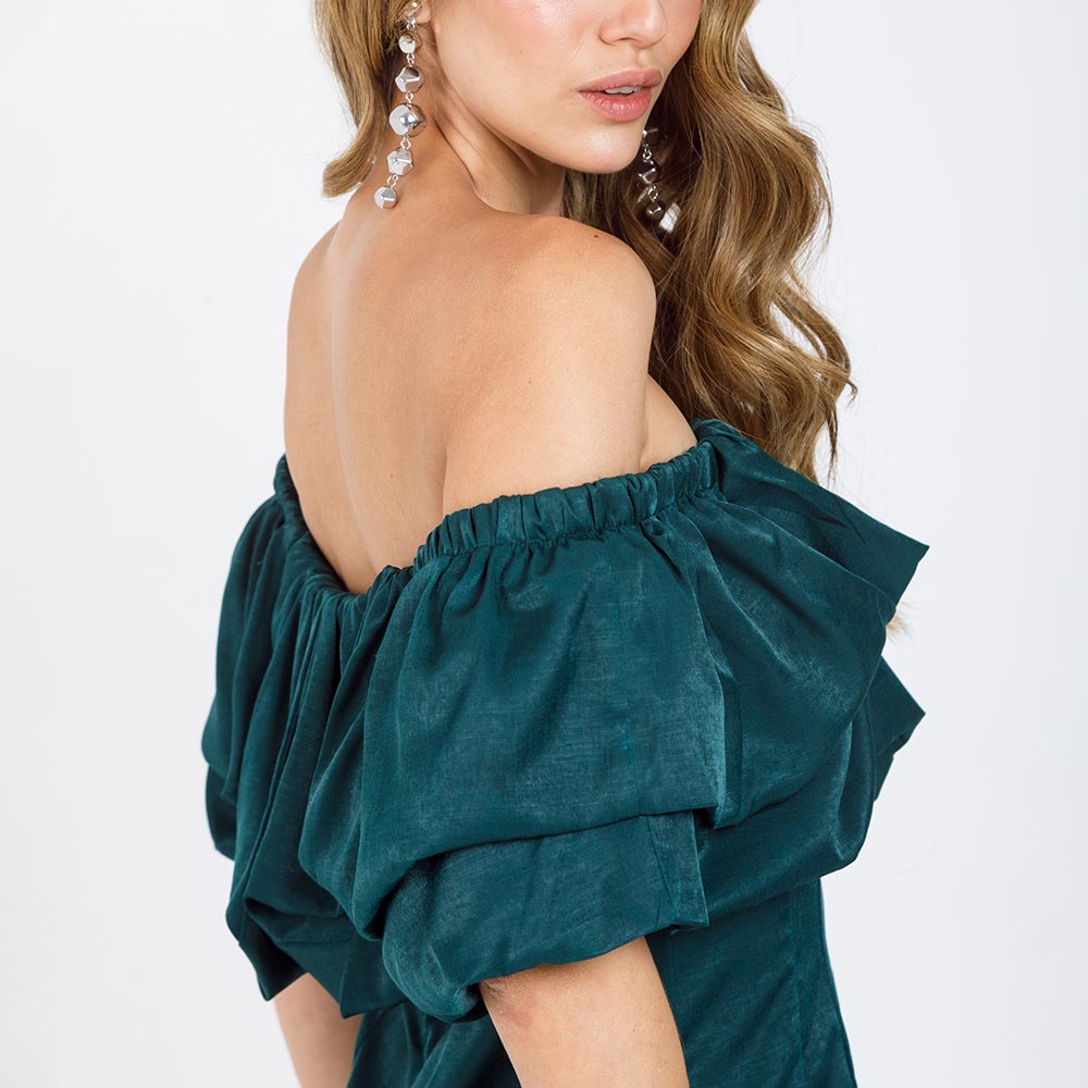 MINI VESTIDO CELEBRACI¨®N CORTO VERDE ESMERALDA