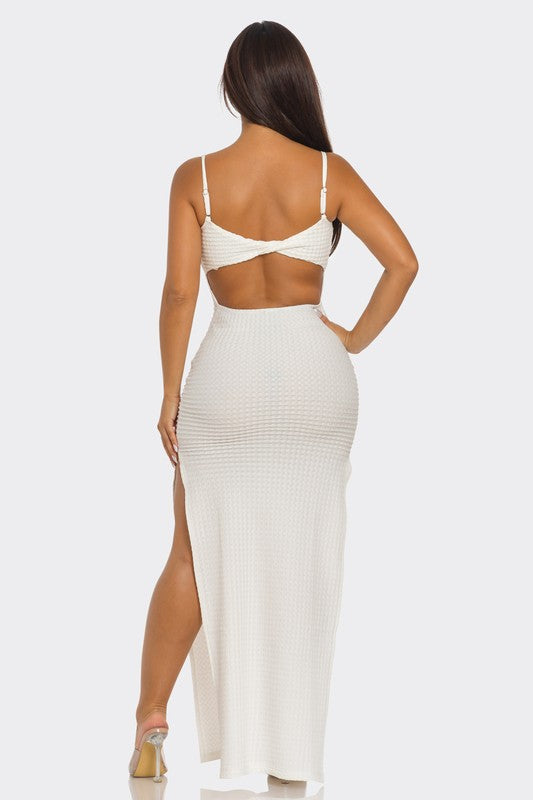Maxi mermaid dress.