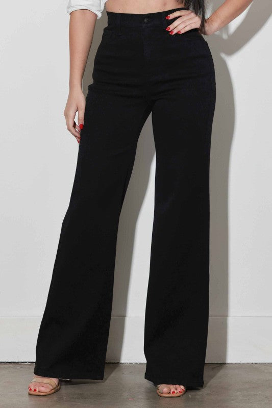 Black wide leg jean
