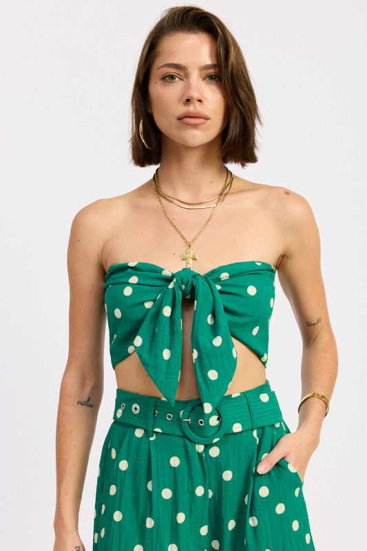 Set two pieces. Polka dots.