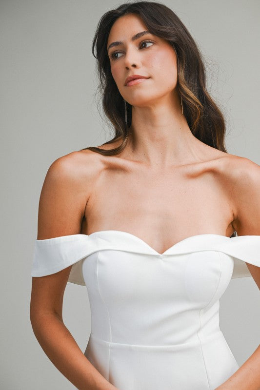 White mini dress.