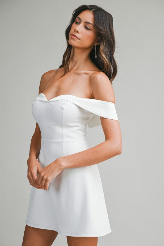 White mini dress.