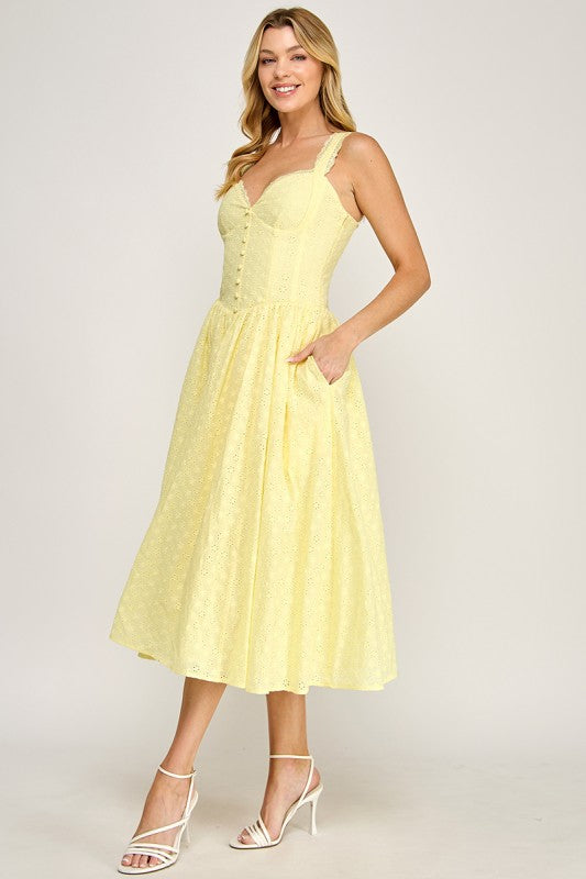Midi yellow Dress