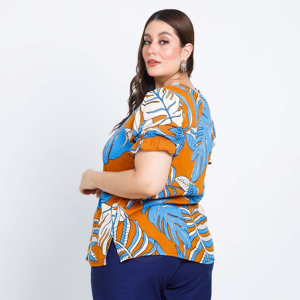 BLUSA TALLAS GRANDES ESTAMPADA