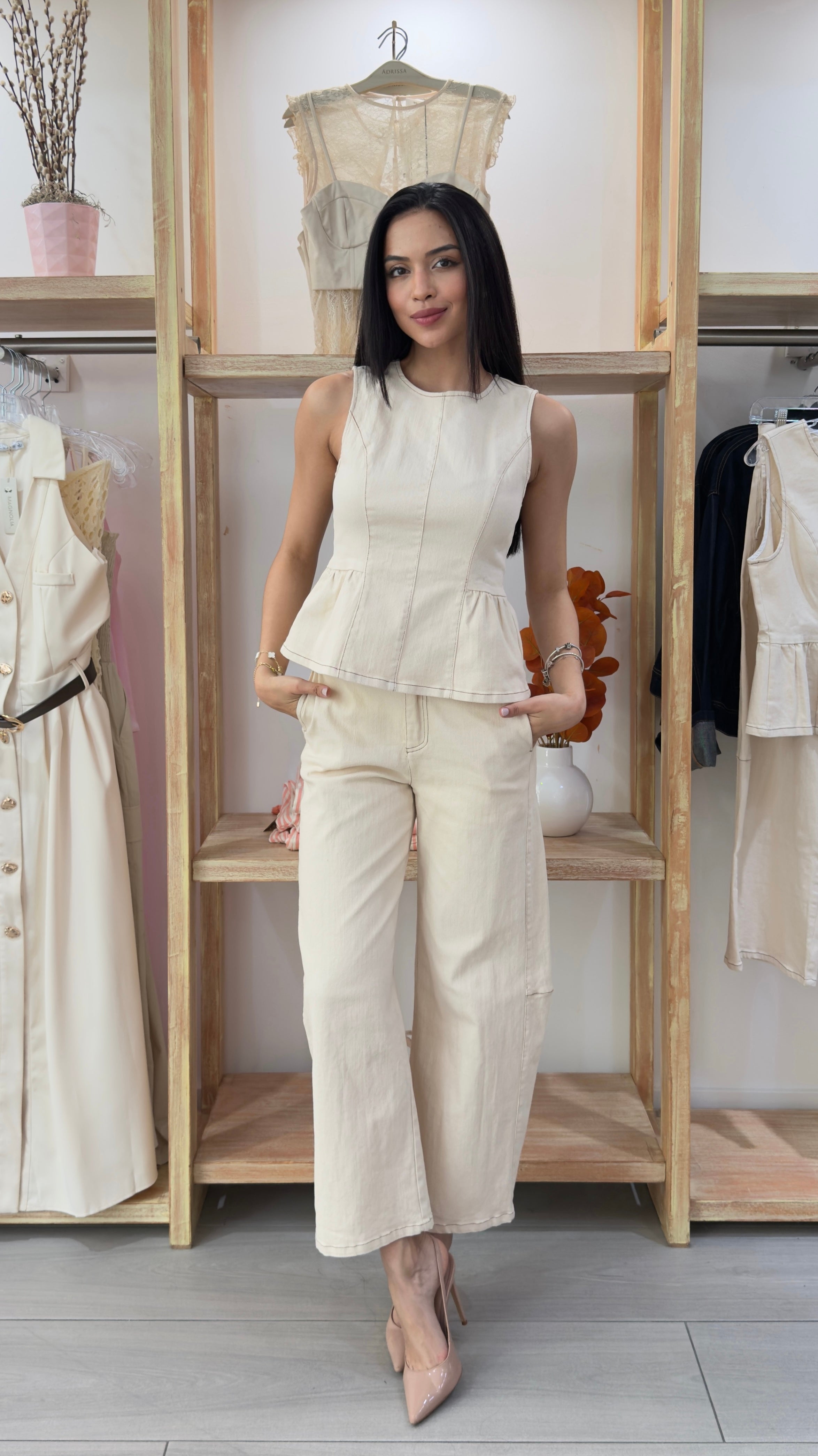 Classic Nude Pant Set