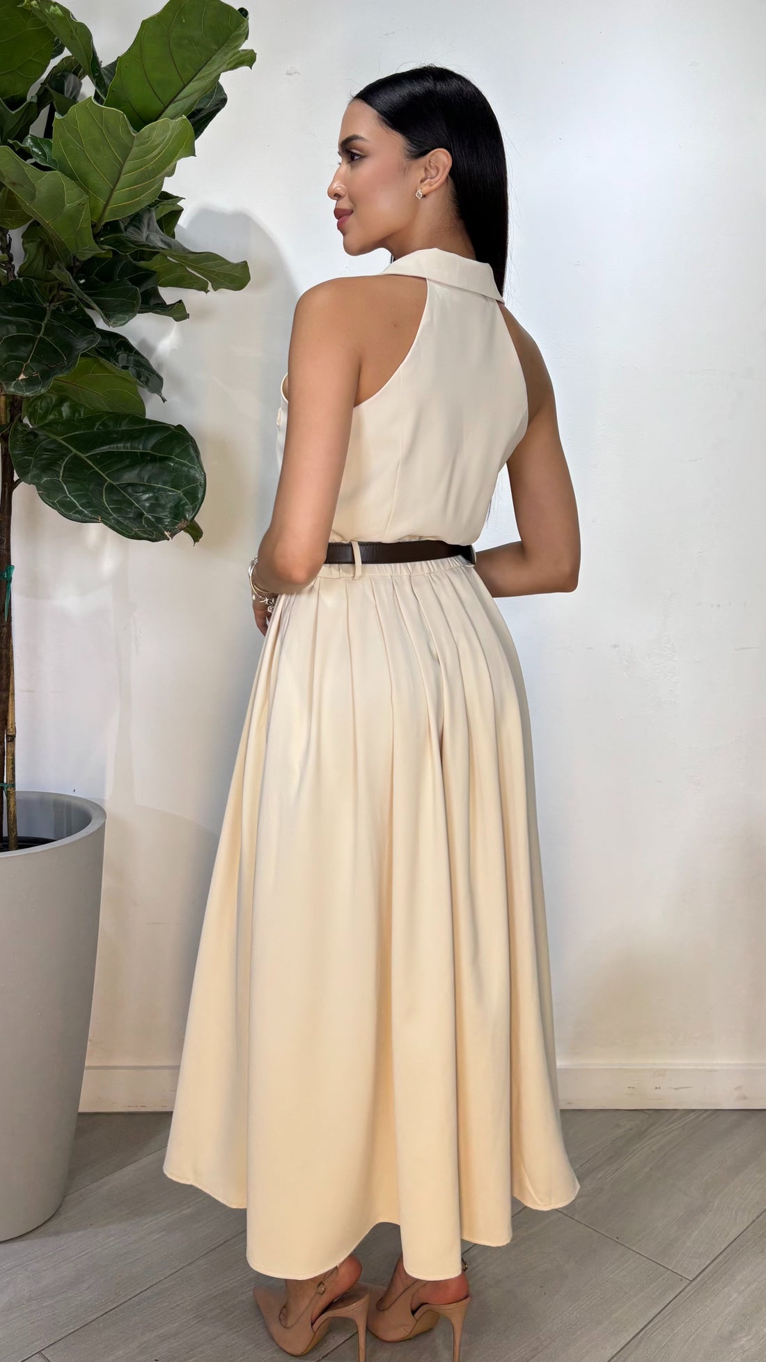 Parisian Elegance Midi Dress