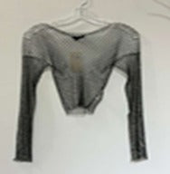 top" (corto a la cintura).

Tejido: Confeccionado en una malla o red (mesh/fishnet) de trama peque?a