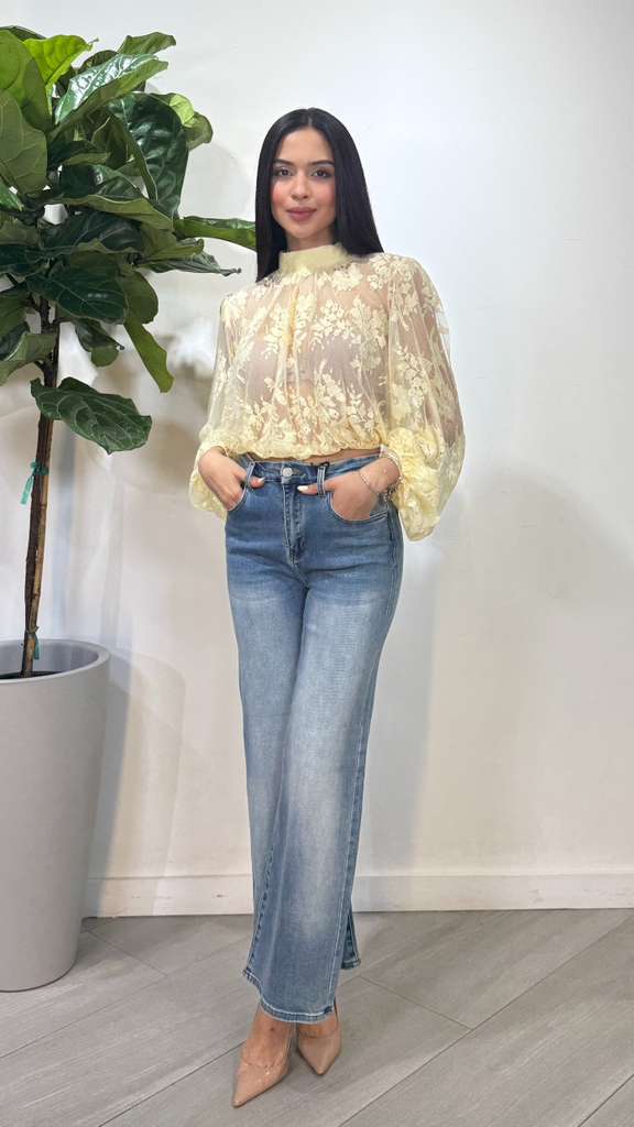 Embroidered blouse.