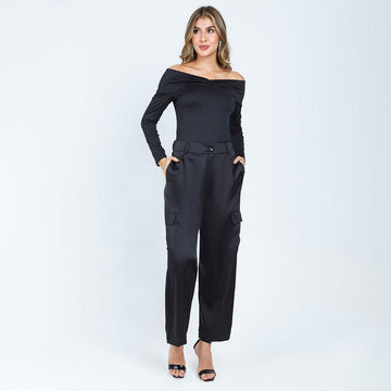 PANTALON CARGO SATIN